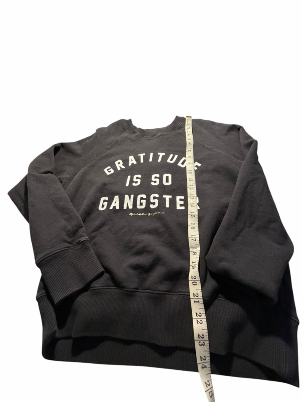 Spiritual Gangster "Gratitude Is So Gangster" Black Crewneck Sweatshirt Sz Small - Picture 10 of 11